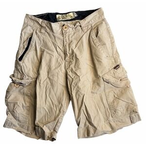 Gotcha Cargo Shorts Mens Size 28 Khaki Ripstop Utility Surf Skate